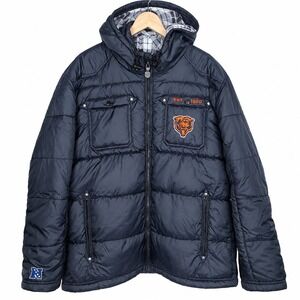 Chicago Bears NFL Pro Line Puffer Jacket Plaid Lining Winter Coat Men's Size XXL